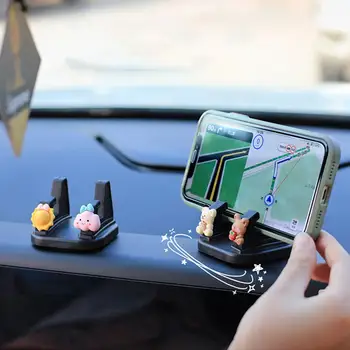 Sevimli Araba telefon braketi Darbeye Dayanıklı Hafif Araba telefon tutucu Sevimli Karikatür Araba Dashboard akıllı telefon standı